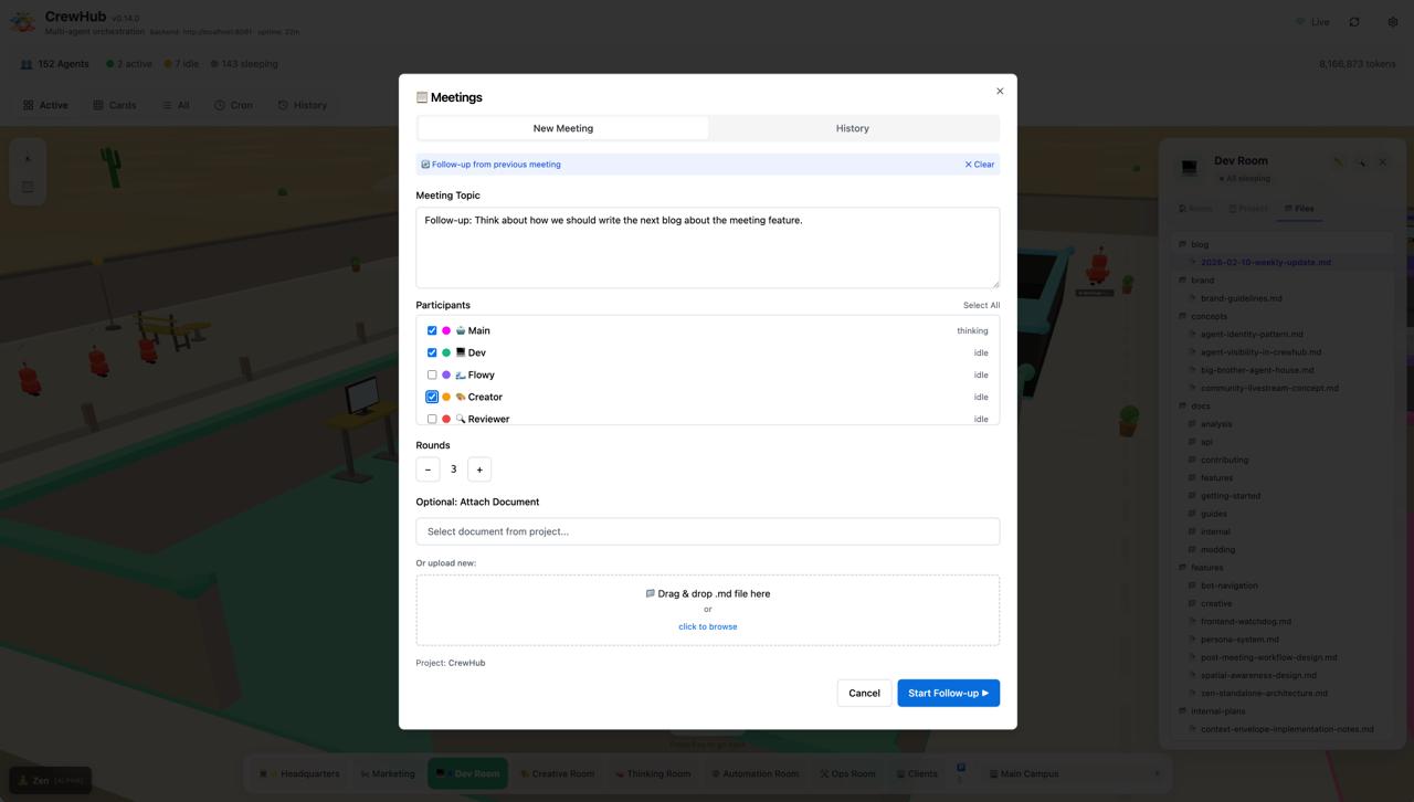 Follow-up meeting dialog