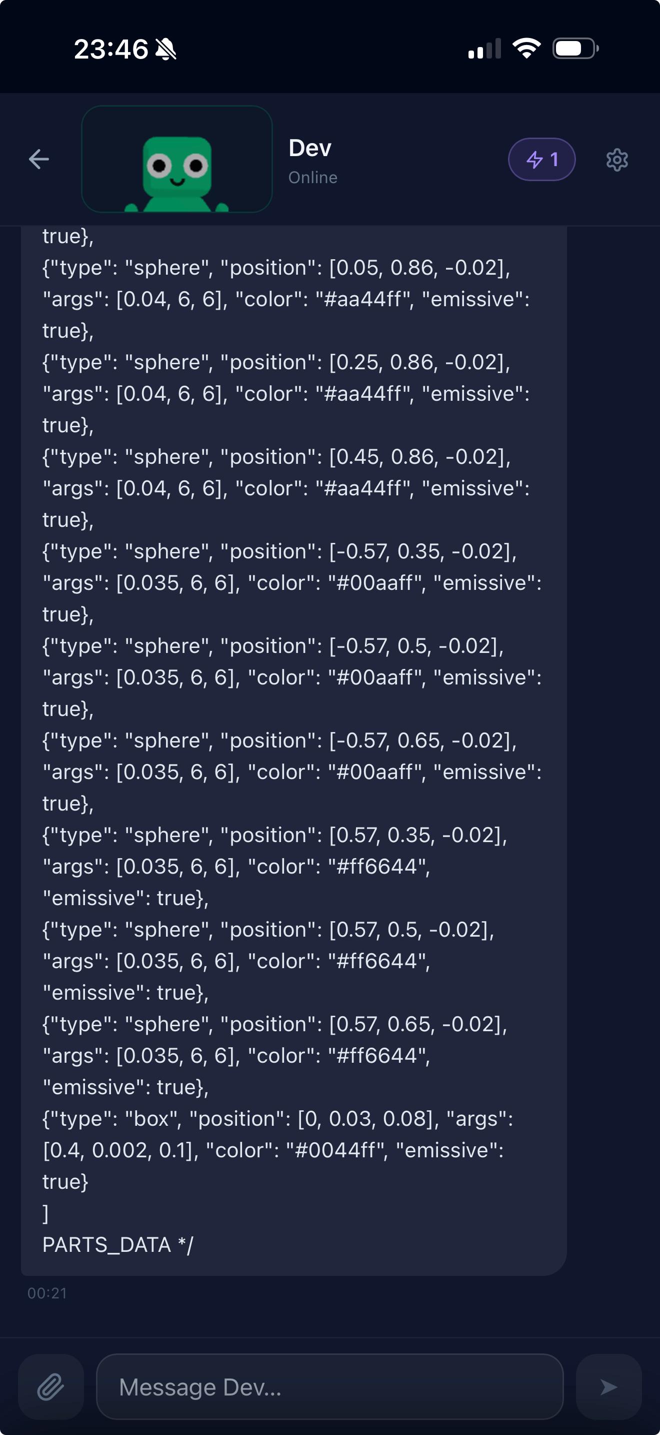 CrewHub mobile chat with Dev