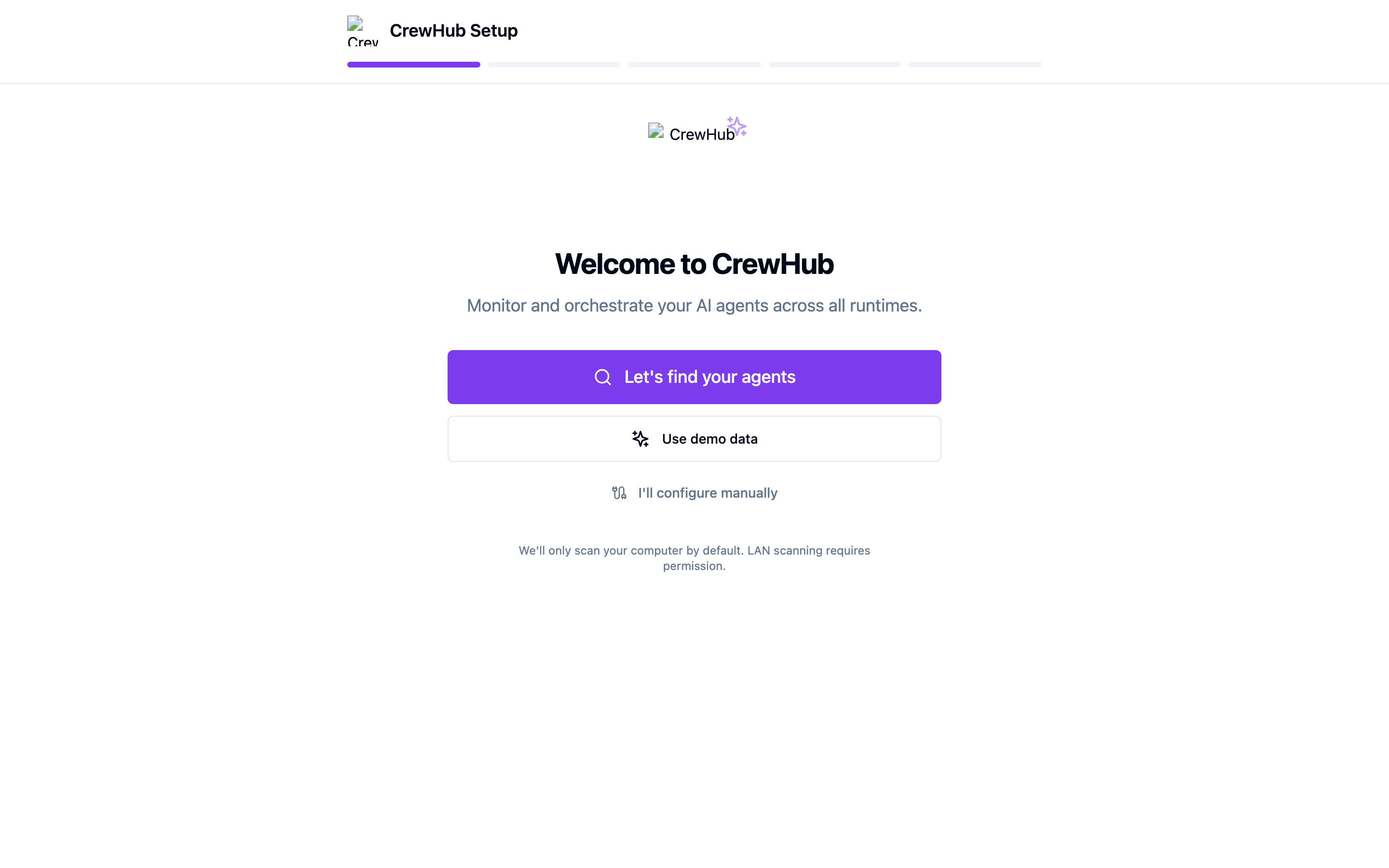 CrewHub onboarding - Find your agents